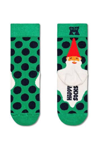Detské ponožky Happy Socks Kids Santas Beard Sock zelená farba, P000289