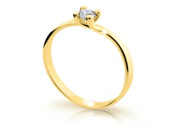 Cutie Diamonds Zásnubný prsteň zo žltého zlata s diamantom DZ6823-1855-10-X-1 54 mm