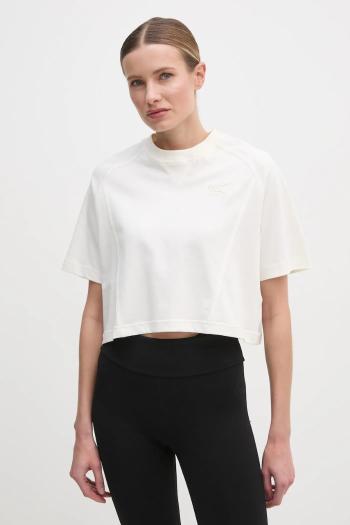 Bavlnené tričko Reebok Classic dámske, béžová farba, 100214091