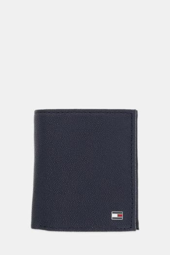 Kožená peňaženka Tommy Hilfiger tmavomodrá farba, AM0AM13521