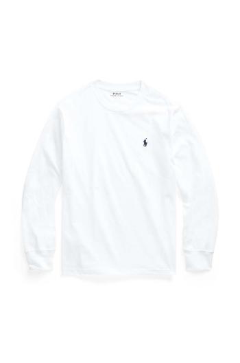 Detská bavlnená mikina Polo Ralph Lauren biela farba, jednofarebná, 323843804004