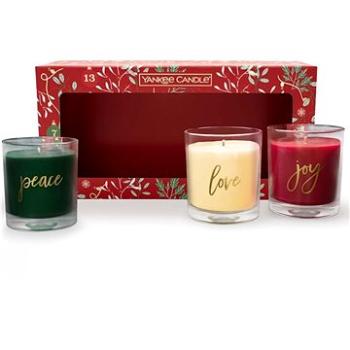 YANKEE CANDLE Peace, Love, Joy vianočná sada 3× 226 g (5038581132075)