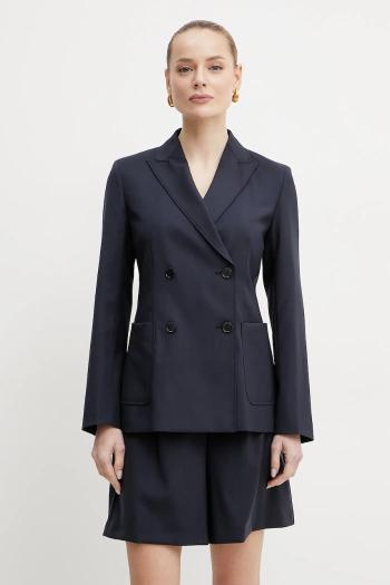 Sako Weekend Max Mara tmavomodrá farba, dvojradové, jednofarebné, 2515041031600