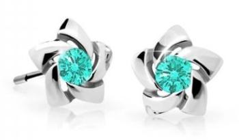 Cutie Jewellery Detské náušnice z bieleho zlata C2201-30-X-2 svetlo zelená
