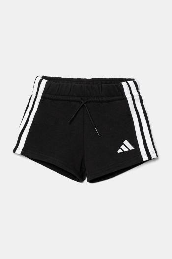 Detské krátke nohavice adidas čierna farba, s nášivkou, nastaviteľný pás JJ3386