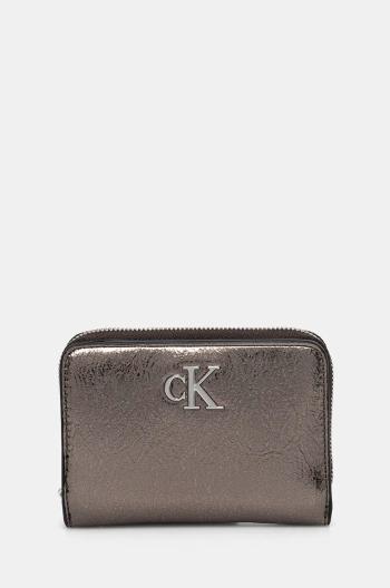 Peňaženka Calvin Klein Jeans dámska, strieborná farba, K60K612745