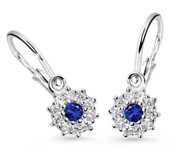 Cutie Jewellery Detské náušnice z bieleho zlata C2749-10-X-2 modrá
