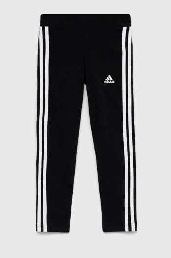 Detské legíny adidas G 3S čierna farba, s nášivkou