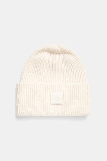 Vlnená čiapka The North Face Urban Patch Beanie béžová farba, z hrubej pleteniny, vlnená, NF0A7WJGQLI1