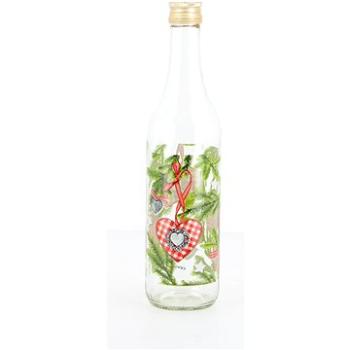 Cerve fľaša s viečkom 0,5 l VIANOČNÝ MOTÍV (X30225)