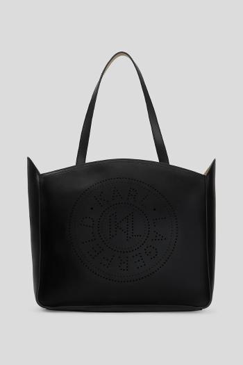 Kožená kabelka Karl Lagerfeld čierna farba, A3W30043