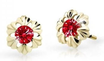 Cutie Jewellery Zlaté detské náušnice C2213-30-X-1 červená