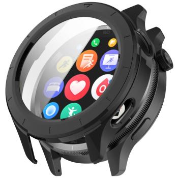 PC FULL COVER Plastový kryt so sklom pre Xiaomi Watch S4 čierny