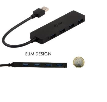 i-Tec USB3.0 HUB 4port, pasívne, SLIM