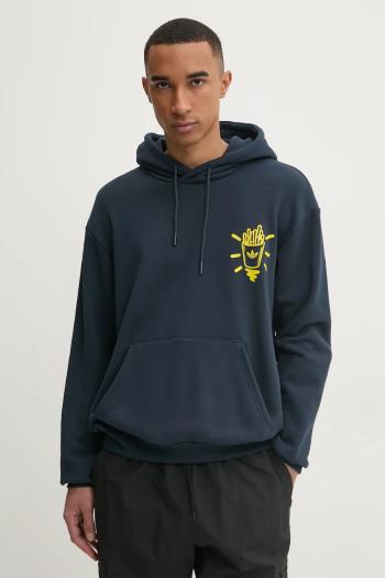 Mikina adidas Originals Q12 TS HOOD BU pánska, tmavomodrá farba, s kapucňou, s potlačou, JN5694