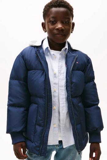 Detská páperová bunda Tommy Hilfiger tmavomodrá farba, KB0KB09815