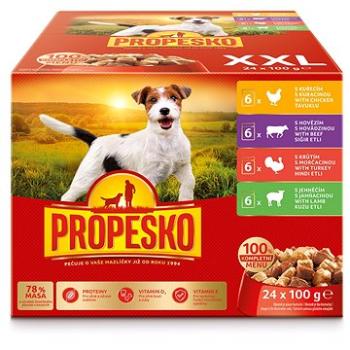 Propesko Kapsička kuracie, hovädzie, morčacie, jahňacie 24 × 100 g (8595606404427)