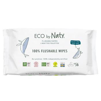 ECO BY NATY Obrúsky vlhčené bez vône splachovateľné 56 ks