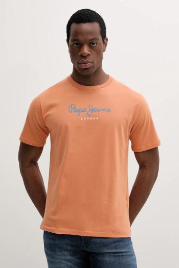 Bavlnené tričko Pepe Jeans Eggo pánske, zelená farba, s potlačou, PM508208