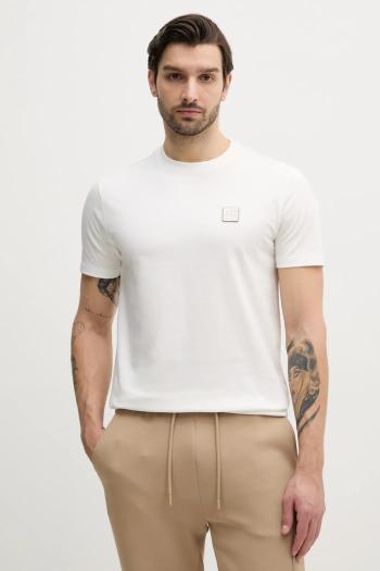 Bavlnené tričko Armani Exchange pánske, béžová farba, jednofarebné, XM000546 AF10361