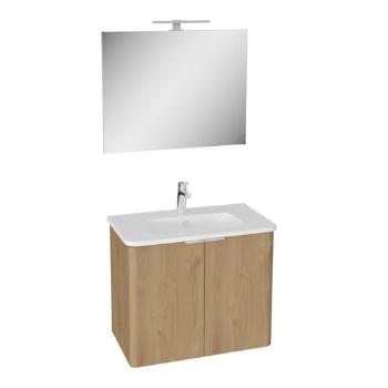 Kúpeľňová zostava s umývadlom VitrA Mia 75x62,5x44,5 cm zlatý dub MIASETPR80DB