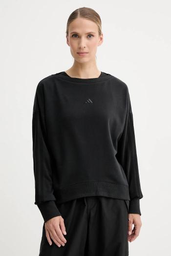 Mikina adidas Coquette čierna farba, s nášivkou, JM1900