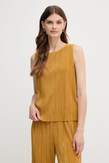Blúzka Calvin Klein žltá farba, jednofarebná, LV044A212G