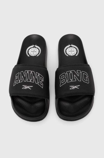 Kožené šľapky Reebok LTD Classic Slide dámske, čierna farba, RMIC002C99LEA0011001