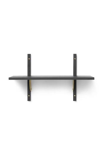 Nástenná polica ferm LIVING Sector Shelf Single/Narrow čierna farba