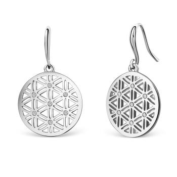 CRYSTalp Módne náušnice s kryštálmi Flower of Life 40086.CRY.R