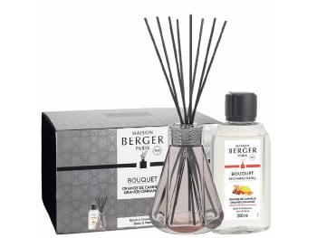 Maison Berger Paris Darčeková sada aróma difuzér Pyramide vintage ružový + náplň Pomaranč a škorica 200 ml