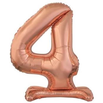 Balón fóliový číslica ružovo zlatá/rose gold na podstavci, 74 cm – 4 (5902973143348)