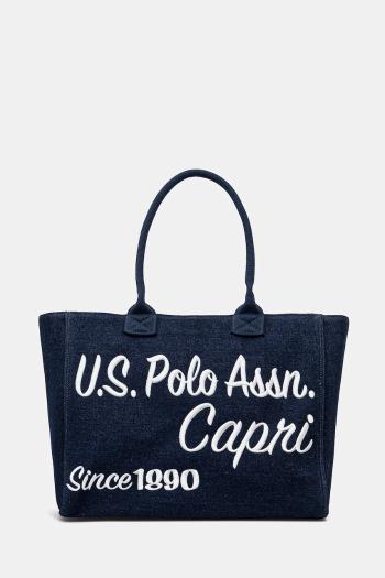 Bavlnená taška U.S. Polo Assn. Pool tmavomodrá farba, BEU2P8697WCO