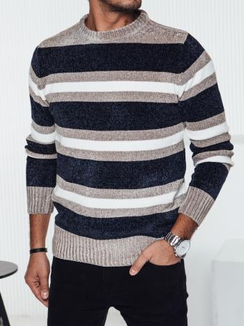 Pánsky tmavomodrý pruhovaný sveter Dstreet WX2263