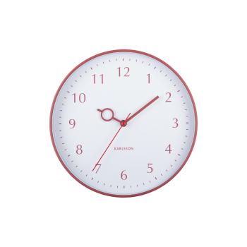Karlsson 5992RD dizajnové nástenné hodiny červená, pr. 30 cm