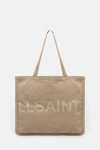 Bavlnená taška AllSaints LARGE béžová farba, M170XC