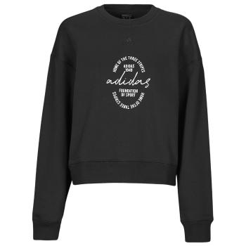 adidas  Signature Graphic Print Fleece Loose Sweatshirt  Mikiny Čierna