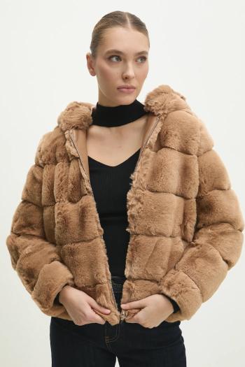Bunda Answear.LAB dámska, béžová farba, prechodná