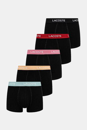 Boxerky Lacoste 5-pak pánske, čierna farba, 5H1292