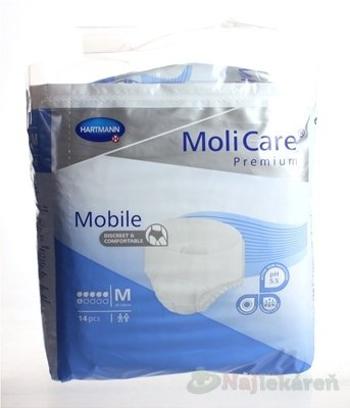 MoliCare Premium Mobile 6 kvapiek M modré, plienkové nohavičky naťahovacie, 14ks