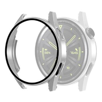 Plastový kryt s ochranným sklom pre Huawei Watch GT 3 46mm strieborný