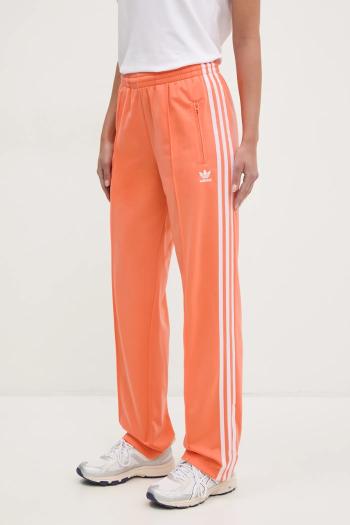 Tepláky adidas Originals Firebird dámske, oranžová farba, s nášivkou, JC8286
