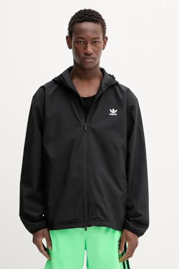 Bunda adidas Originals Essentials čierna farba, prechodná, JW1055