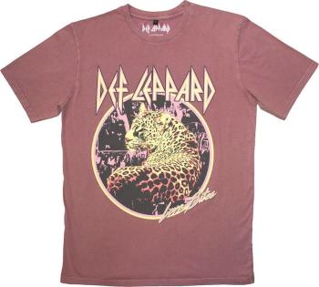 Def Leppard Tričko Love Bites Stone Wash Unisex Kashmir Red L