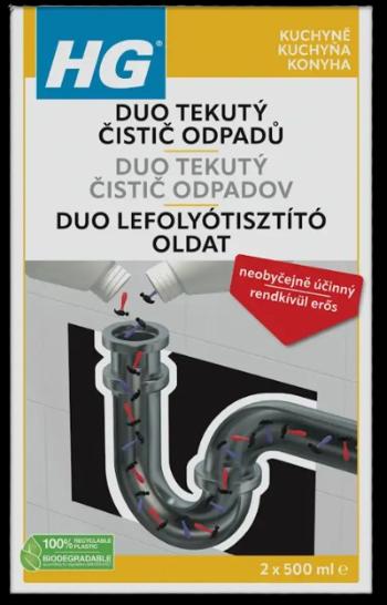 HG 343 - Tekutý duo čistič odpadov 0,5 l 343