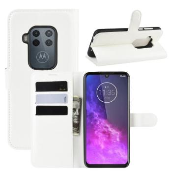 LITCHI Peňaženkové puzdro Motorola One Zoom biele