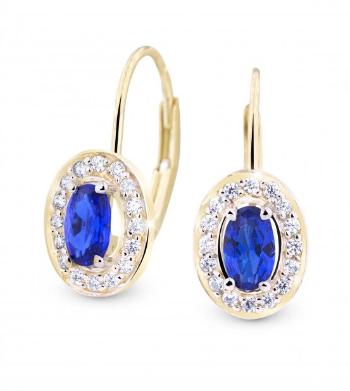 Cutie Jewellery Pôvabné náušnice s trblietavými zirkónmi Z8049-55-X-1 modrá