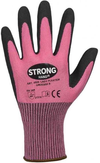 Rukavice Flexter Lady pink povrstvené veľ. 8