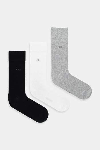 Ponožky Calvin Klein 3-pak biela farba, 701234208