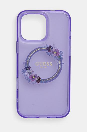 Puzdro na mobil Guess iPhone 16 Pro Max 6.9 fialová farba, GUHMP16XHFWFCU